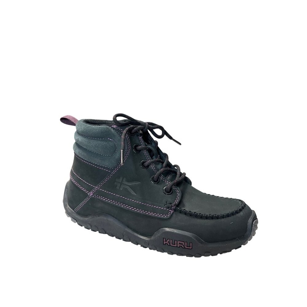 Kuru Quest Womens 7.5 Black Hiking Boots With Purple Stitching - Picture 9 of 9